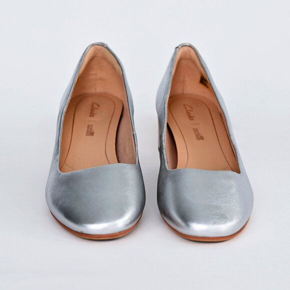 Clarks Orabella Alice Silver low heels size 7.5 - Picture 4 of 13